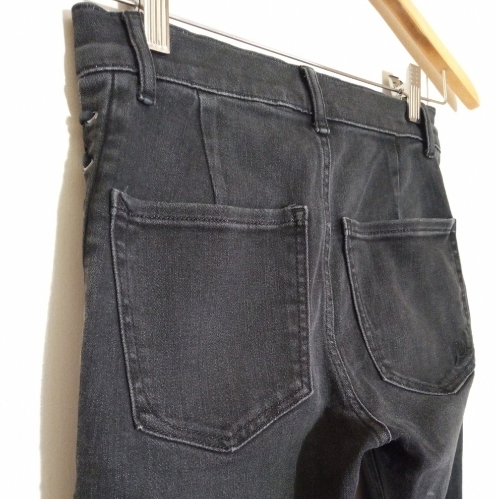Express washed black high rise ankle jegging with lace up side seams - Picture 10 of 12